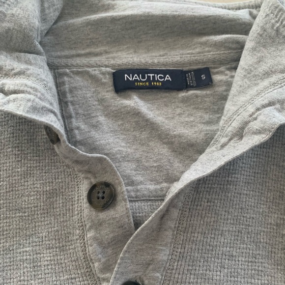 Nautica Small Grey half-button up shirt - Picture 3 of 3